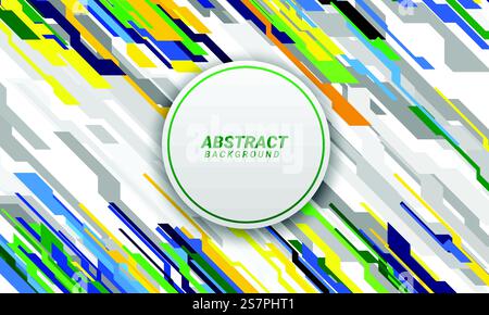 Abstract background with shapes with the colors of the flag of Brazil Stock Vector