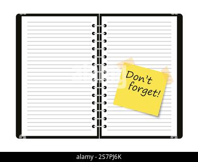 Don&rsquo;t Forget Message Stock Vector