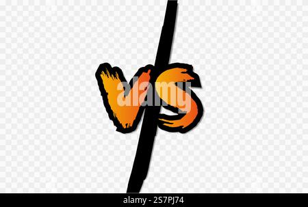Versus or vs letters image Stock Vector