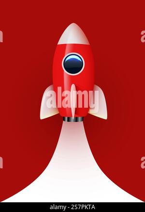 Rocket launching. Business start up concept. Vector illustration. Rocket launching. Business start up concept. Stock Vector