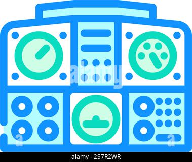 instrument panel aircraft color icon vector illustration Stock Vector ...