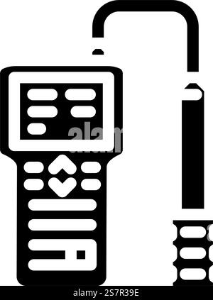 water quality testing hydrogeologist glyph icon vector. water quality testing hydrogeologist sign. isolated symbol illustration. water quality testing hydrogeologist glyph icon vector illustration Stock Vector