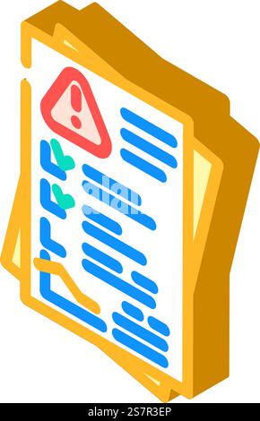 mitigation plan risk isometric icon vector illustration Stock Vector ...