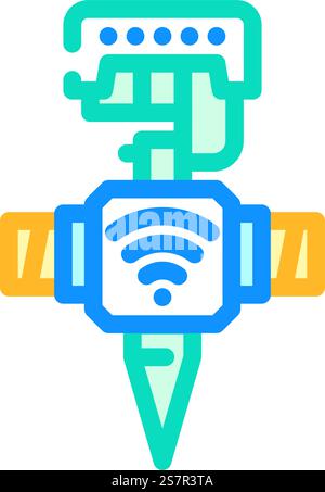 smart lawn sprinkler home icon doodle illustration Stock Vector Image ...