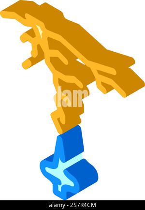 lightning cable isometric icon vector illustration Stock Vector Image ...