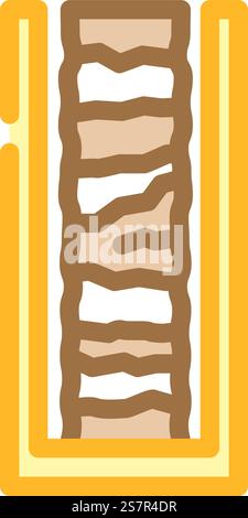 drill core samples color icon vector. drill core samples sign. isolated symbol illustration. drill core samples color icon vector illustration Stock Vector