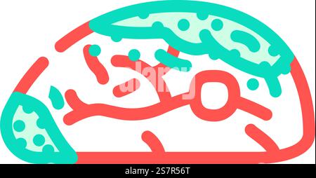 meat rotten food color icon vector illustration Stock Vector Image ...