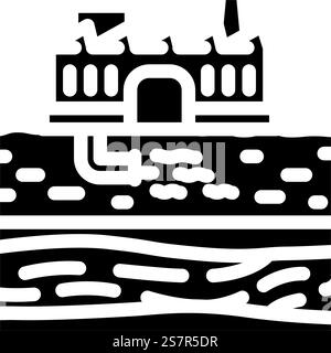 groundwater protection hydrogeologist glyph icon vector. groundwater protection hydrogeologist sign. isolated symbol illustration. groundwater protection hydrogeologist glyph icon vector illustration Stock Vector