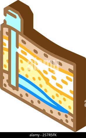 extraction process mining isometric icon vector illustration Stock ...