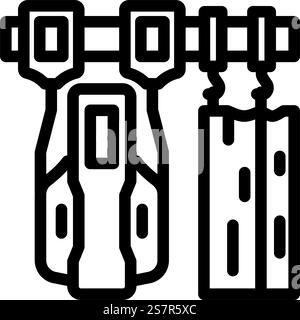 smart curtains home line icon vector. smart curtains home sign. isolated contour symbol black illustration. smart curtains home line icon vector illustration Stock Vector