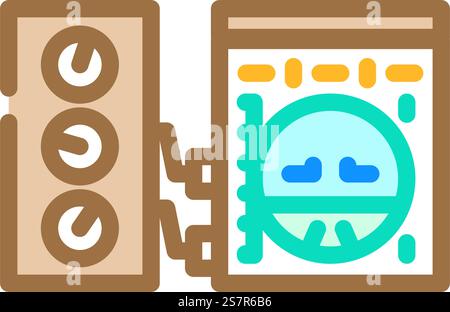avionics testing aircraft color icon vector illustration Stock Vector ...