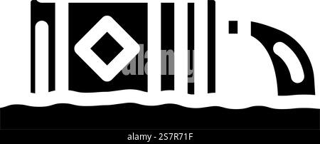 contaminated sites hydrogeologist glyph icon vector. contaminated sites hydrogeologist sign. isolated symbol illustration. contaminated sites hydrogeologist glyph icon vector illustration Stock Vector