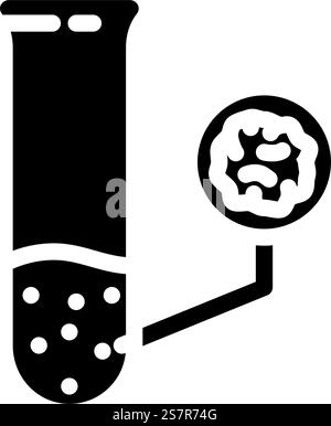 contaminant detection hydrogeologist glyph icon vector. contaminant detection hydrogeologist sign. isolated symbol illustration. contaminant detection hydrogeologist glyph icon vector illustration Stock Vector