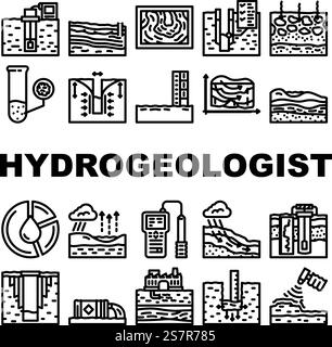 mining engineer geology icons set vector Stock Vector Image & Art - Alamy
