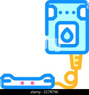 smart leak detector home color icon vector. smart leak detector home sign. isolated symbol illustration. smart leak detector home color icon vector illustration Stock Vector