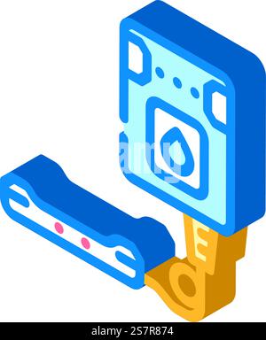 smart leak detector home isometric icon vector. smart leak detector home sign. isolated symbol illustration. smart leak detector home isometric icon vector illustration Stock Vector