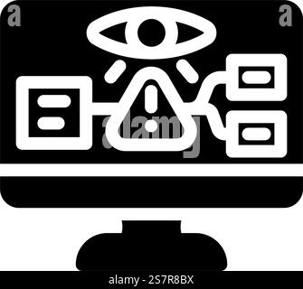 Risk Monitoring icon. Monochrome sign from project management ...