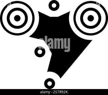 timing belt car mechanic glyph icon vector. timing belt car mechanic sign. isolated symbol illustration. timing belt car mechanic glyph icon vector illustration Stock Vector