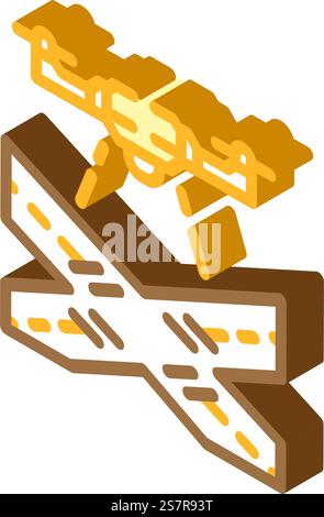 agricultural drone isometric icon vector. agricultural drone sign. isolated symbol illustration. agricultural drone isometric icon vector illustration Stock Vector