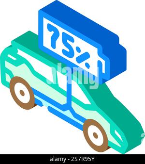 battery indicator electric isometric icon vector illustration Stock ...