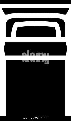 Single bed black glyph icon Stock Vector Image & Art - Alamy