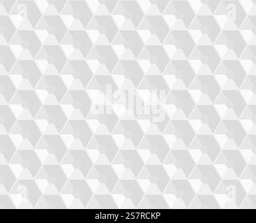 Hexagonal vector white embossed seamless pattern. Plastic hexagon grid light background. Hexagon cell with hole endless texture. Web page fill geometric pattern.. Hexagonal vector white embossed seamless pattern. Plastic hexagon grid light background. Hexagon cell with hole endless texture. Web page fill geometric pattern Stock Vector