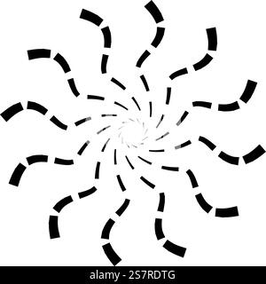 Black concentric whirl. Spiral firework burst icon isolated on white background. Black concentric whirl. Spiral firework burst icon Stock Vector