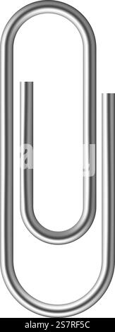 Pin paper clip. Realistic silver metal glossy fastener, document sheets paperclip, steel twisted wire for fixation documents, school and office stationery isolated element, vector 3d illustration,. Pin paper clip. Realistic metal glossy fastener, document sheets paperclip, steel twisted wire for fixation documents, school and office stationery isolated element, vector 3d illustration, Stock Vector