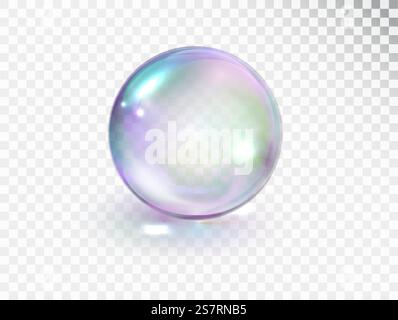 Soap bubble blower realistic vector illustration on transparent ...
