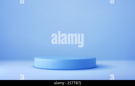 3d Shiny round pedestal podium. background can be add on banners flyers or web. podium for outstanding luxury product advertising. 3d rendering. Vector illustration. 3d Shiny white round pedestal podium. Stock Vector