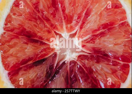 Close up of sliced blood orange Stock Photo