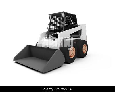 isolated skid steer loader on a white background Stock Photo - Alamy