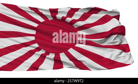 Imperial Japanese Army War Flag, Isolated On White Background Stock Photo