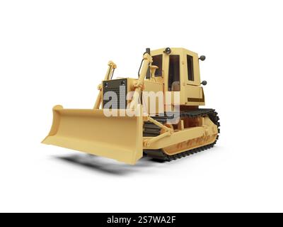 Isolated earth moving machine on a white background Stock Photo - Alamy