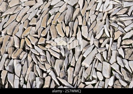 Textured Marble Rock Mosaic with Natural Patterns, above view Stock Photo