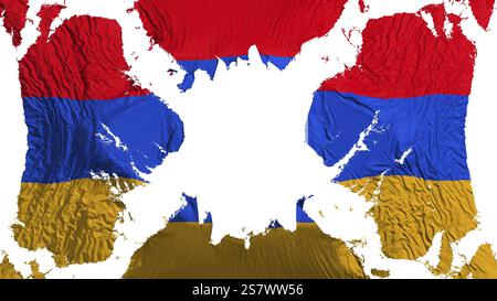 White background with torn Armenia flag. 3d illustration Stock Photo ...