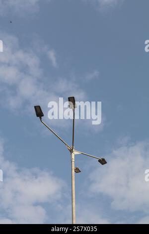 A street lamp under bright sky Stock Photo