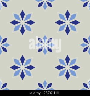 Scandinavian nordic pattern, pastel cool colors. Vector illustration Stock Vector