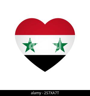 Syria flag - rectangle colorful flag representing a country cultural identity and heritage. The essence of national pride and unity. Attached by the corners in a paper album Stock Vector
