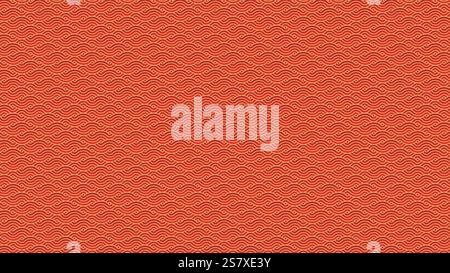Chinese geometric pattern texture with yellow waves on red background for Chinese New Year Stock Vector