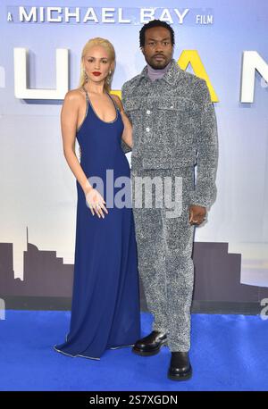 Eiza Gonzalez and Yahya Abdul-Mateen II attends 'Ambulance' - Special Screening at the Odeon Leicester Square in London, England. Wednesday 23rd March 2022 Stock Photo