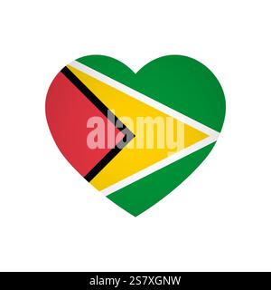 Guyana flag - rectangle colorful flag representing a country cultural identity and heritage. The essence of national pride and unity. Attached by the corners in a paper album Stock Vector