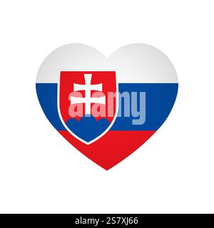 Slovakia flag - rectangle colorful flag representing a country cultural identity and heritage. The essence of national pride and unity. Attached by the corners in a paper album Stock Vector
