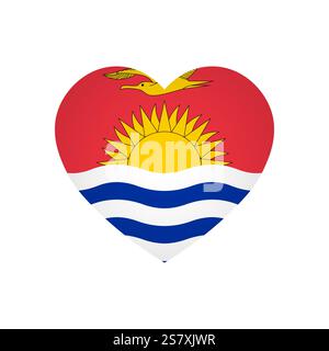 Kiribati flag - rectangle colorful flag representing a country cultural identity and heritage. The essence of national pride and unity. Attached by the corners in a paper album Stock Vector