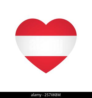 Austria flag - rectangle colorful flag representing a country cultural identity and heritage. The essence of national pride and unity. Attached by the corners in a paper album Stock Vector