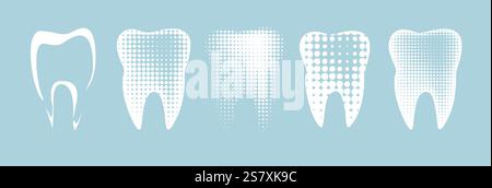 dental clinic vector logo tooth icon. hand drawn. Not AI, Vector illustration Stock Vector