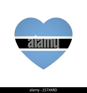 Botswana flag - rectangle colorful flag representing a country cultural identity and heritage. The essence of national pride and unity. Attached by the corners in a paper album Stock Vector
