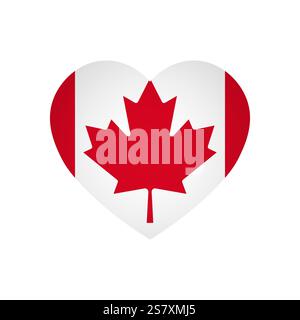 Canada flag - rectangle colorful flag representing a country cultural identity and heritage. The essence of national pride and unity. Attached by the corners in a paper album Stock Vector