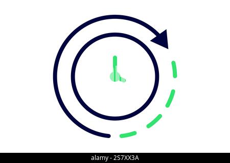 Time icon. line icon style. icon related to time and date. time elements vector illustration Stock Vector