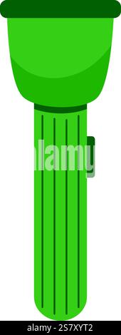 flashlight military equipment Stock Vector